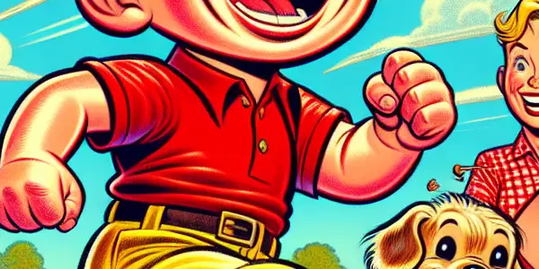 Shin-chan and friends enjoy a humorous adventure in a colorful park, surrounded by nature and playful elements.