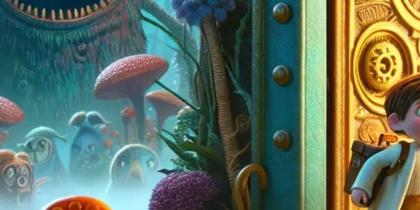 Coraline steps through a whimsical door into a surreal, enchanting, yet eerie parallel world, encountering her sinister "Other Mother."