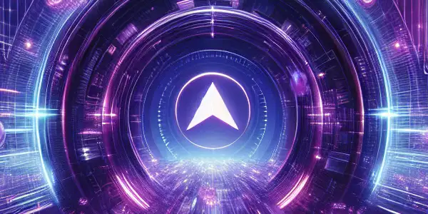 Futuristic digital landscape showcasing a sleek adult video platform with vibrant neon accents and user-friendly search features.