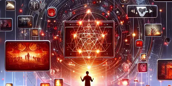 A modern digital interface showcasing diverse adult film thumbnails in a vibrant, inviting atmosphere.